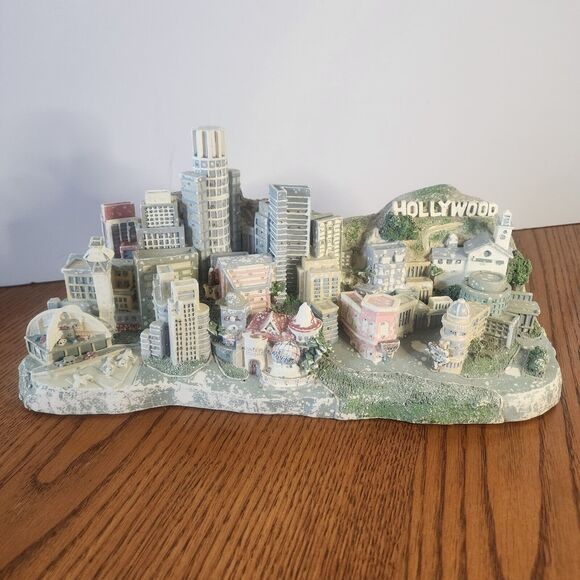 Los Angeles City Sculpture W/ Hollywood Sign
